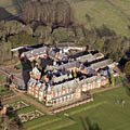 Aerial view of large country house