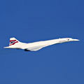 British Airways Concorde in the air above London